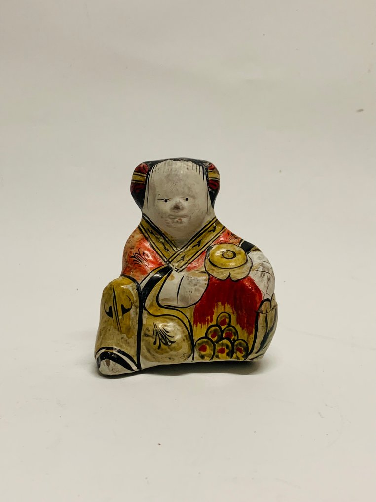 Japanese Clay Rattle Doll Doll 19201930 Japan Catawiki