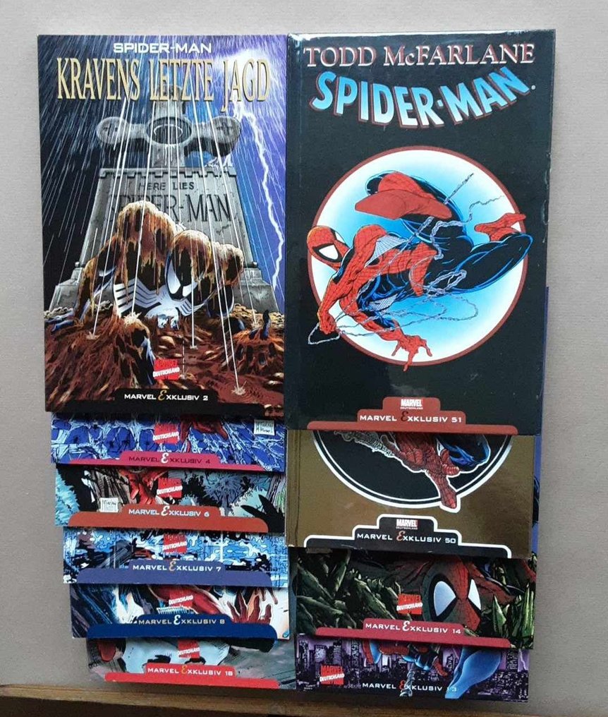 SpiderMan, Marvel Exklusiv Bände 2, 4, 6, 7, 8, 13, 14, 18, 50 und 51