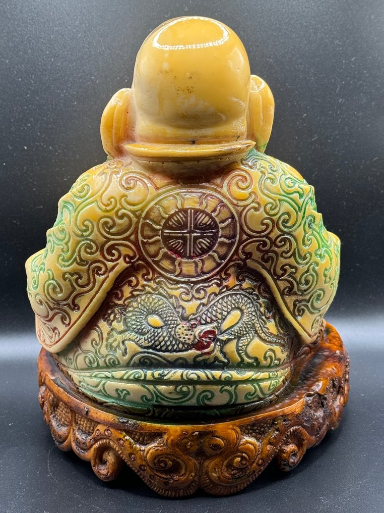 Sculpture, Budda grasso 24 cm Calcium carbonate and marble powder