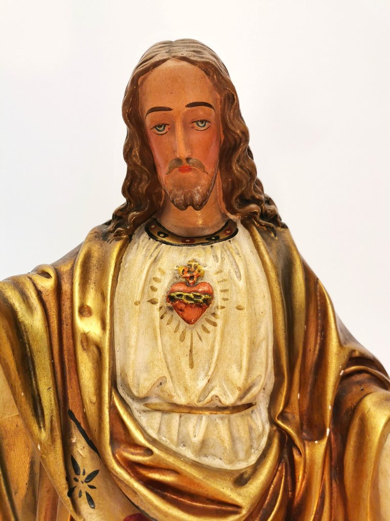 Sculpture, Sacred Heart Statue of Jesus 66 cm Plaster 1923 Catawiki
