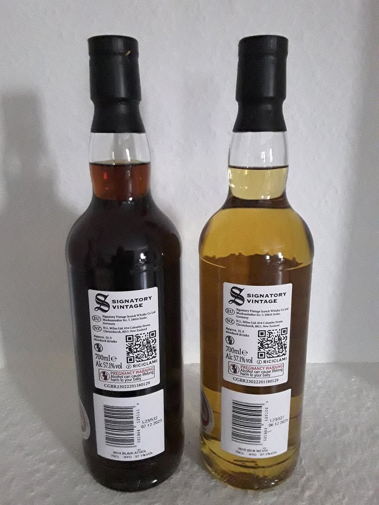 Ben Nevis 2019 4yo + Blair Athol 2014 9yo 100 Proof Edition 1 + 3 Signatory Vintage b