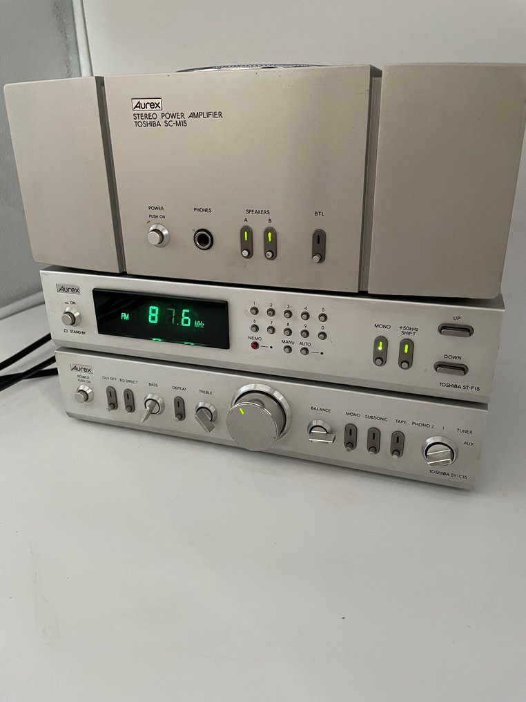 Toshiba - Aurex SC-M15 + SY-C15 + ST-F15 Set of audio equipment - Catawiki