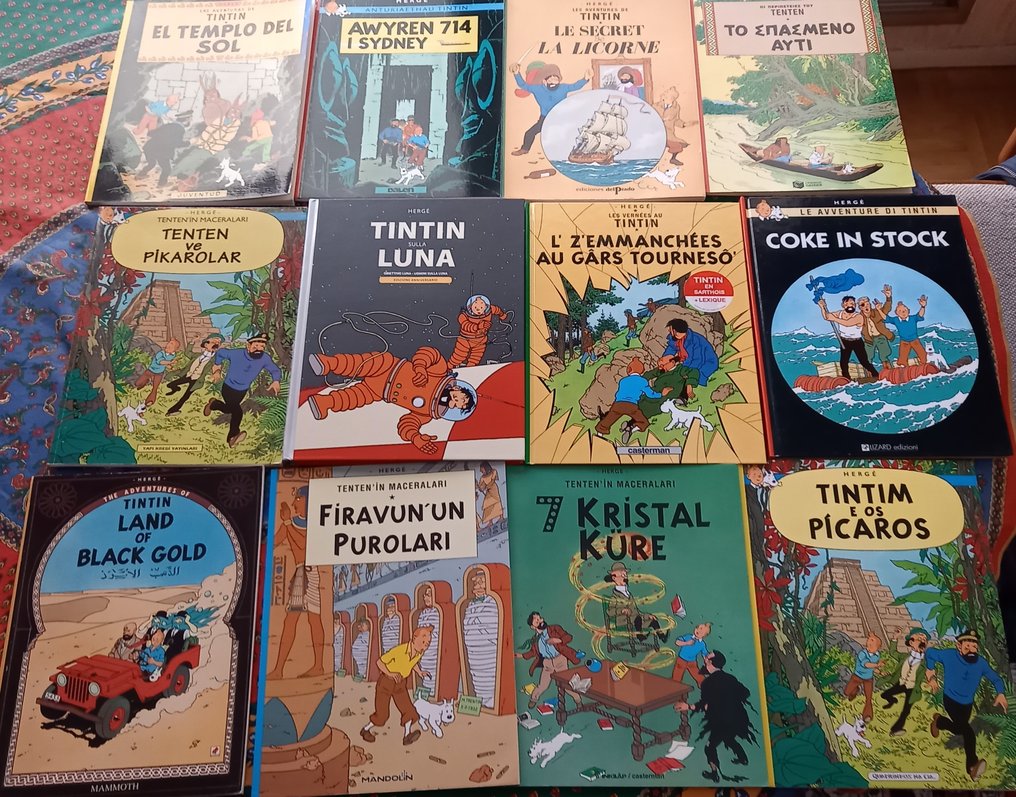 Divers albums Tintin Lot de 4 albums Tintin : Hergé et…