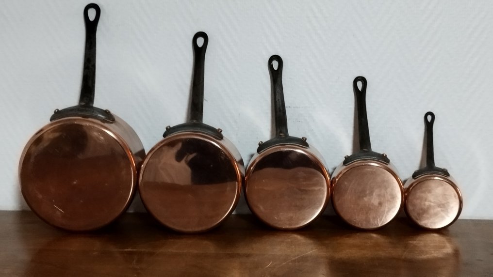 français Saucepan (5) Copper, Iron (cast/wrought) Catawiki