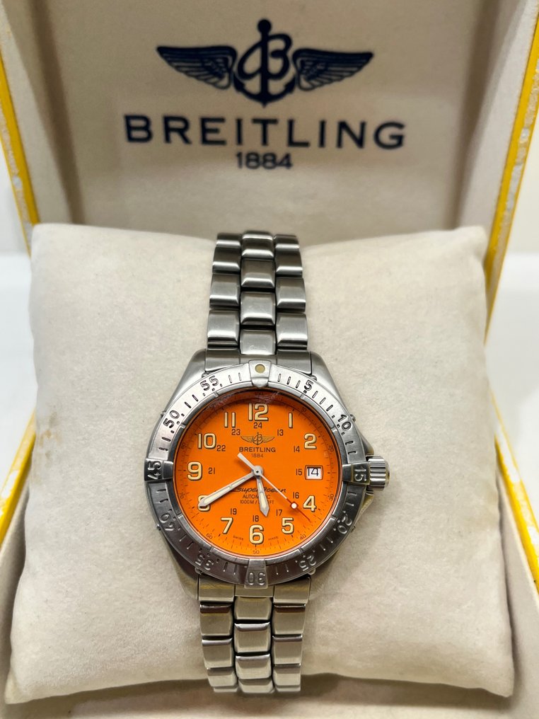 Breitling Superocean 1000m Orange Dial A17045 Men 1990