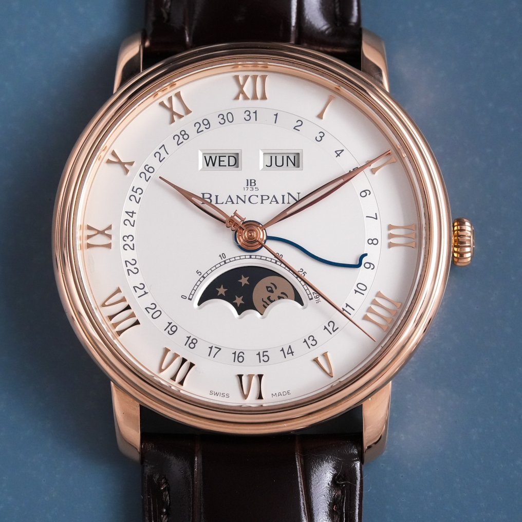 Blancpain Villeret Quantième Complet Triple Calendar Moonphase 18k