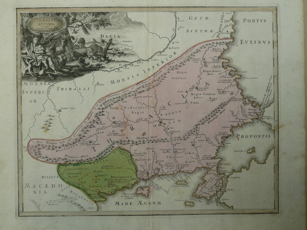 Europe, Map - Greece / Thracia / Istanbul; C. Weigel - Thracia Antiqua ...