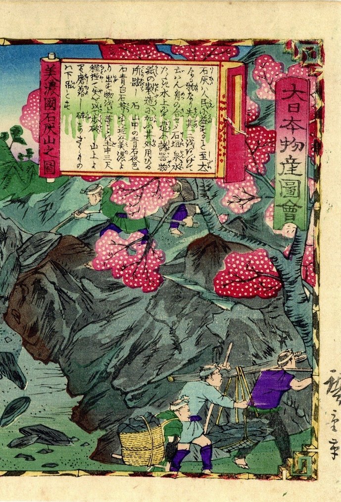 Three prints from the series quot Pictures of famous products of Japan