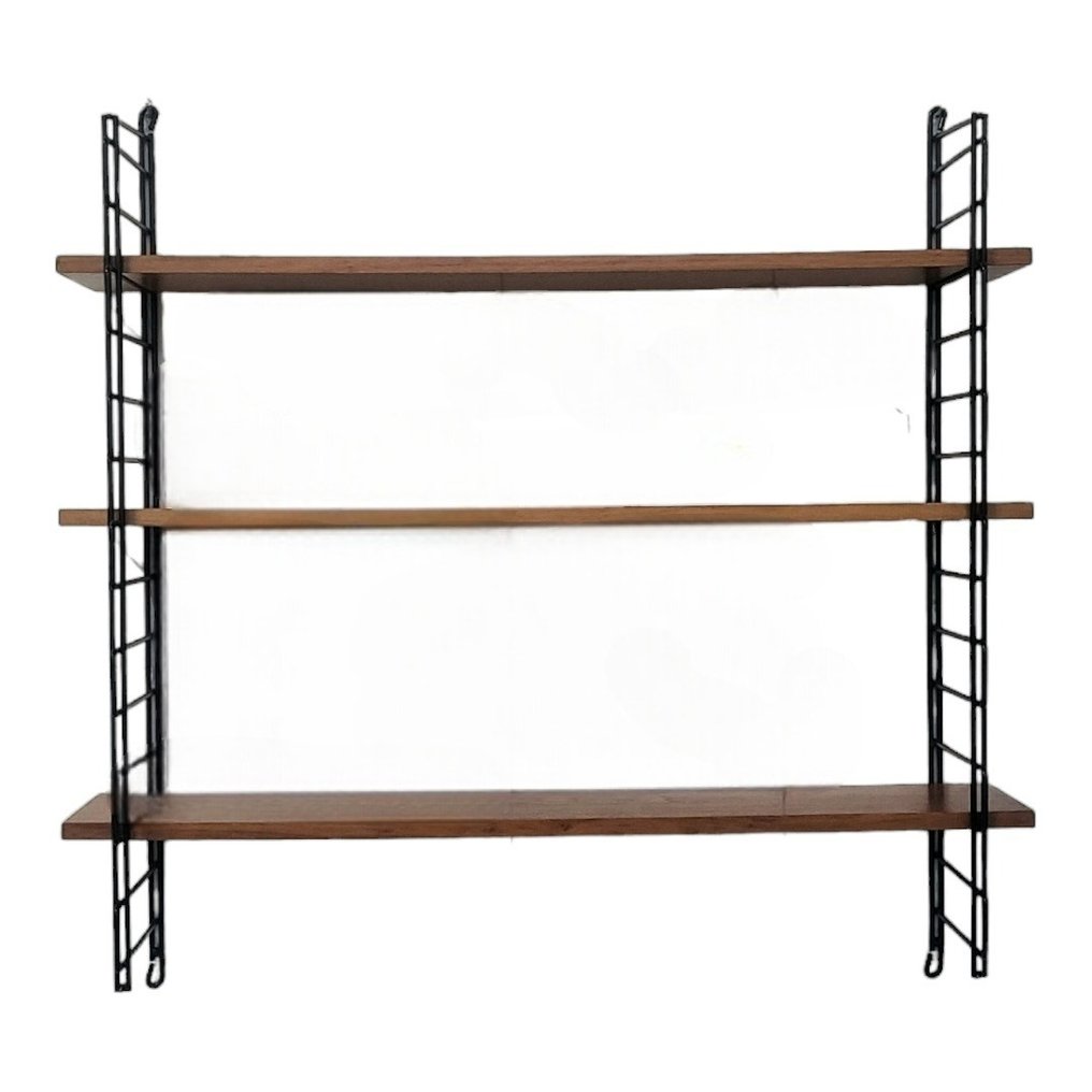 boekenkast-hout-metaal-catawiki