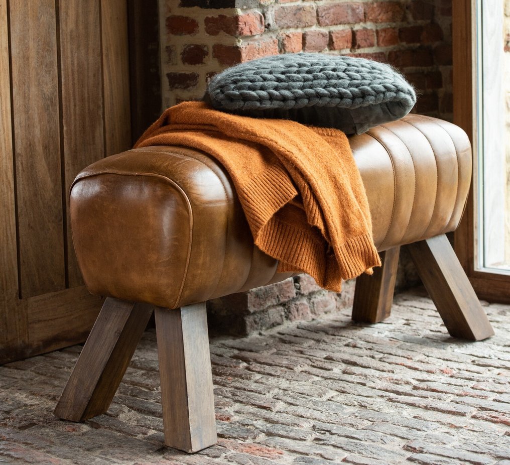 Leather gym store bench