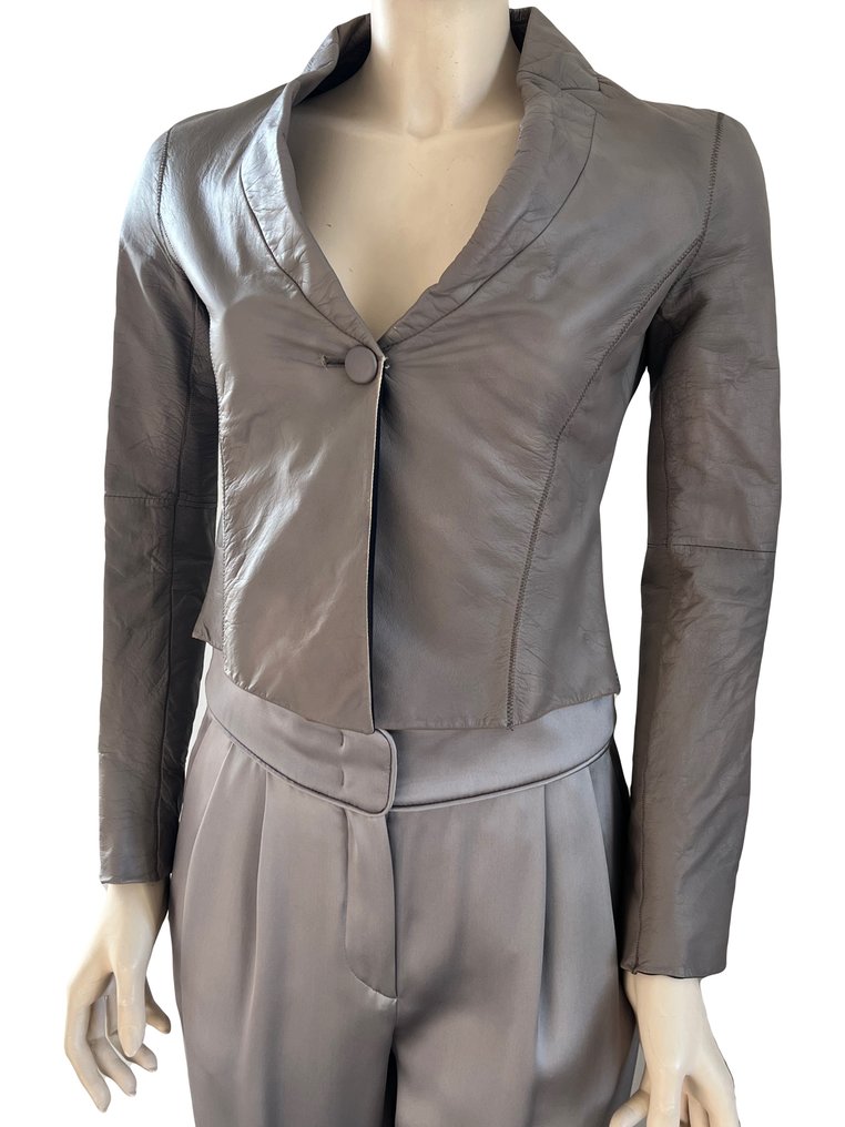Giorgio armani shop leather jacket womens