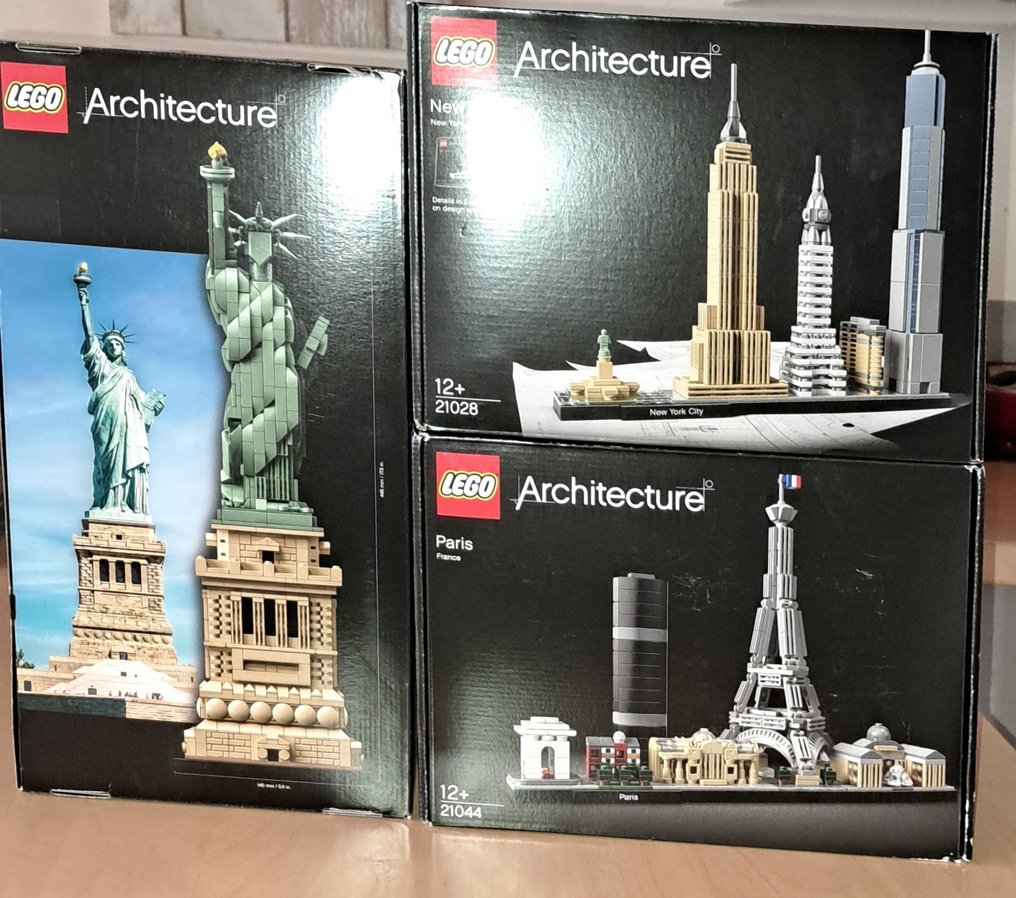 LEGO - Architecture - 21042, 21028, 21044 - Collection Architectures: Statue  de la liberté, New York City, Paris. - 2020+ - France - Catawiki