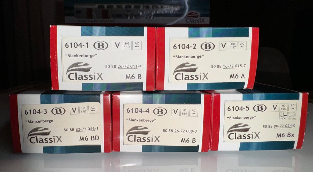 ClassiX H0 - 6104-1/2/3/4/5 - Modeltrein personenwagen (5) - M6 ...