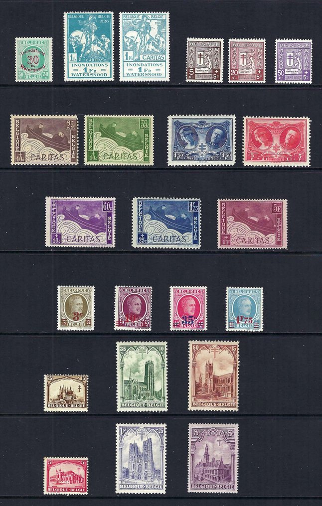 Belgium 1894/1928 Selection series between numbers 68/70 and 267/72