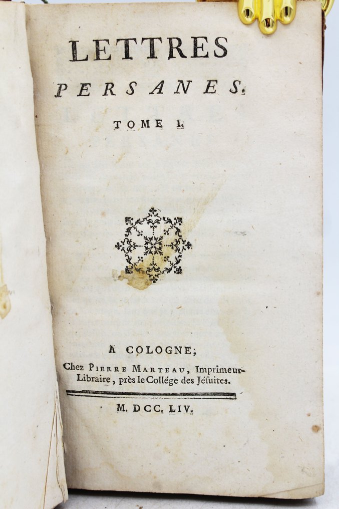 Montesquieu lettres persanes 1754 catawiki