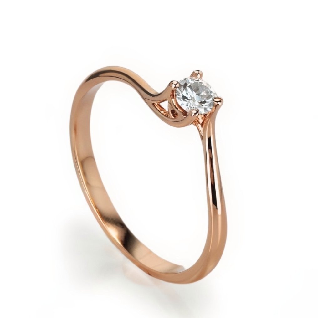 Anello di sales fidanzamento oro rosa