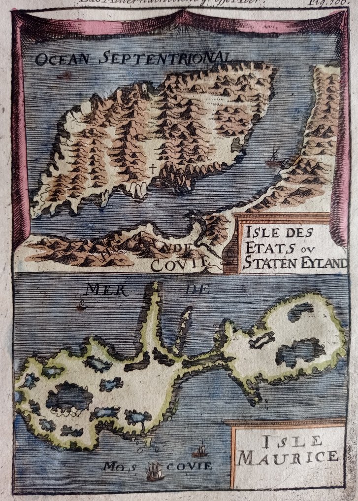 Europe, Map Russia / Dolgy Island / Medny Island; M. Mallet Isle