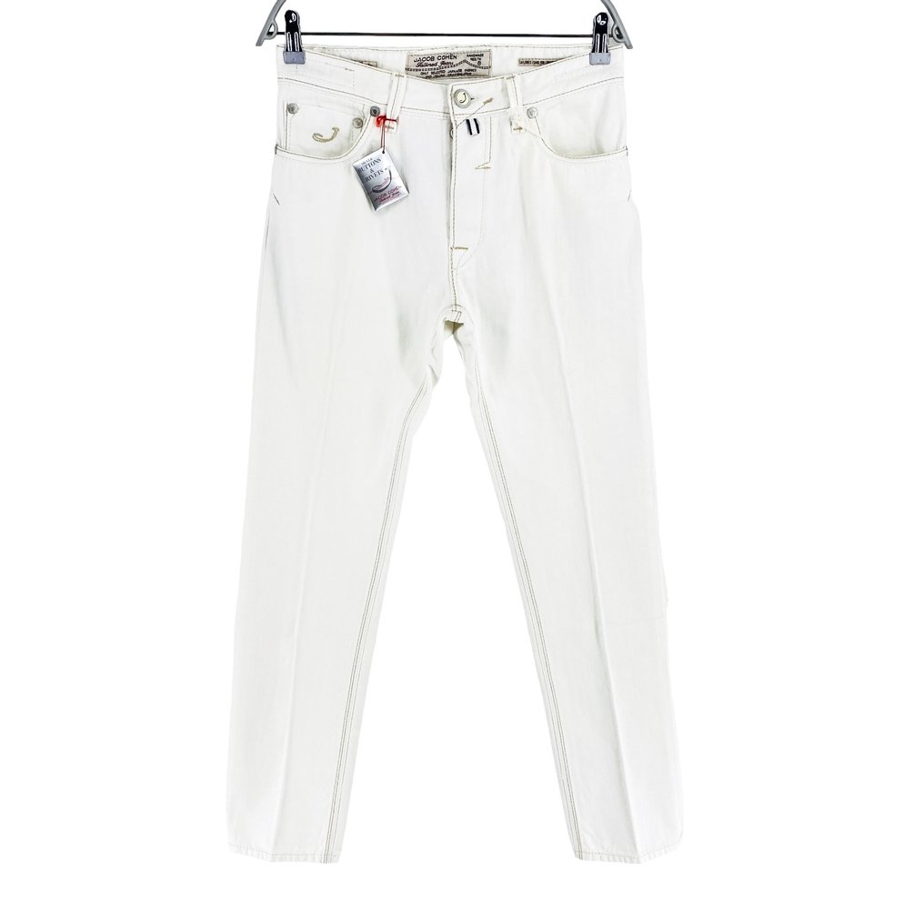 Jacob cohen white best sale jeans