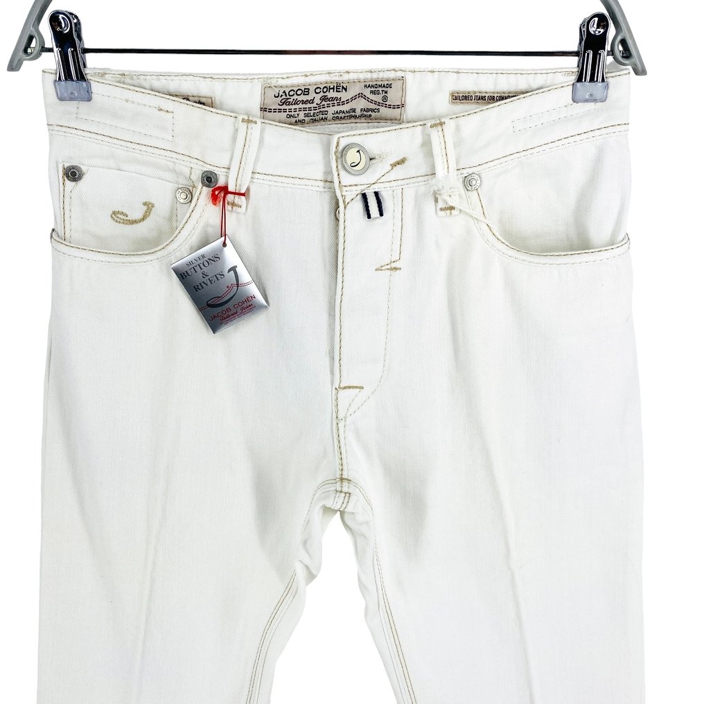 Jacob cohen white jeans deals