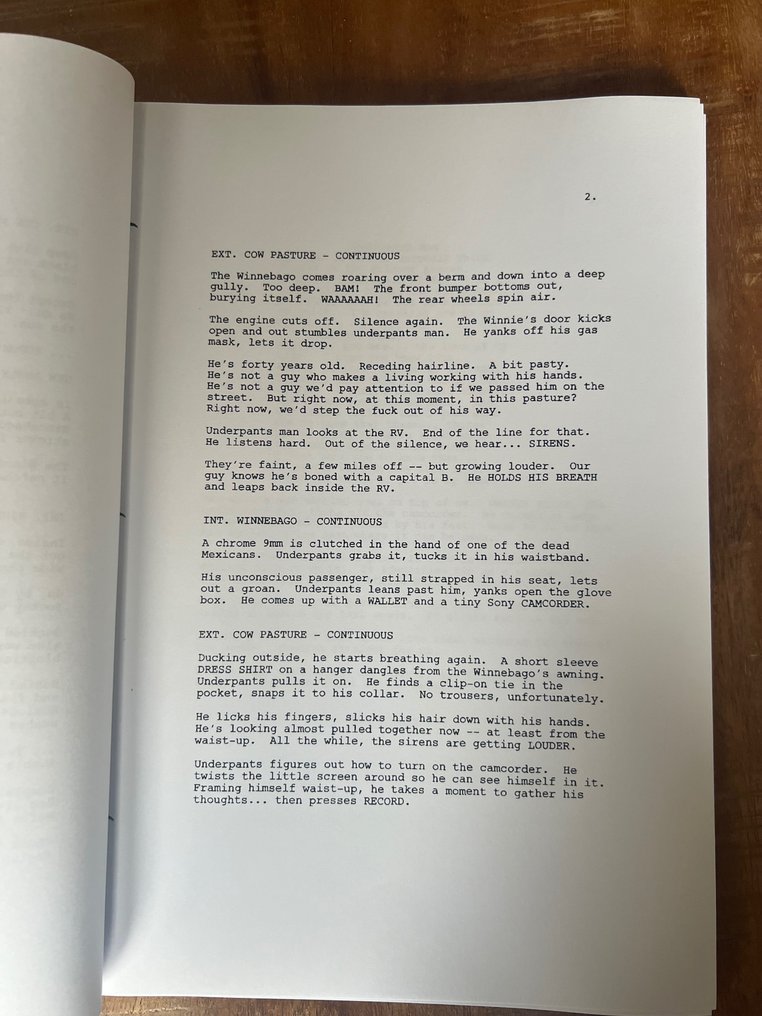 Breaking Bad Pilot Episode ORIGINAL SCRIPT Vince Gilligan Catawiki