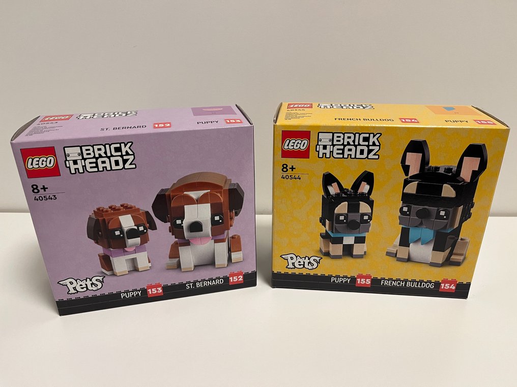 LEGO - BrickHeadz - 40543 & 40544 - St. Bernard & French Bulldog (M.I.S.B.)  (Retired Sets) - Catawiki