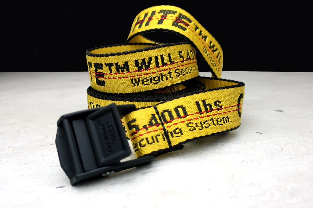 Off white riem best sale geel