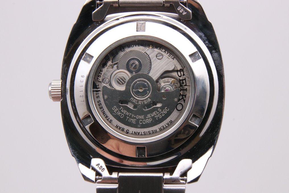 Men's automatic stainless steel bracelet watch 44mm snkm97 store