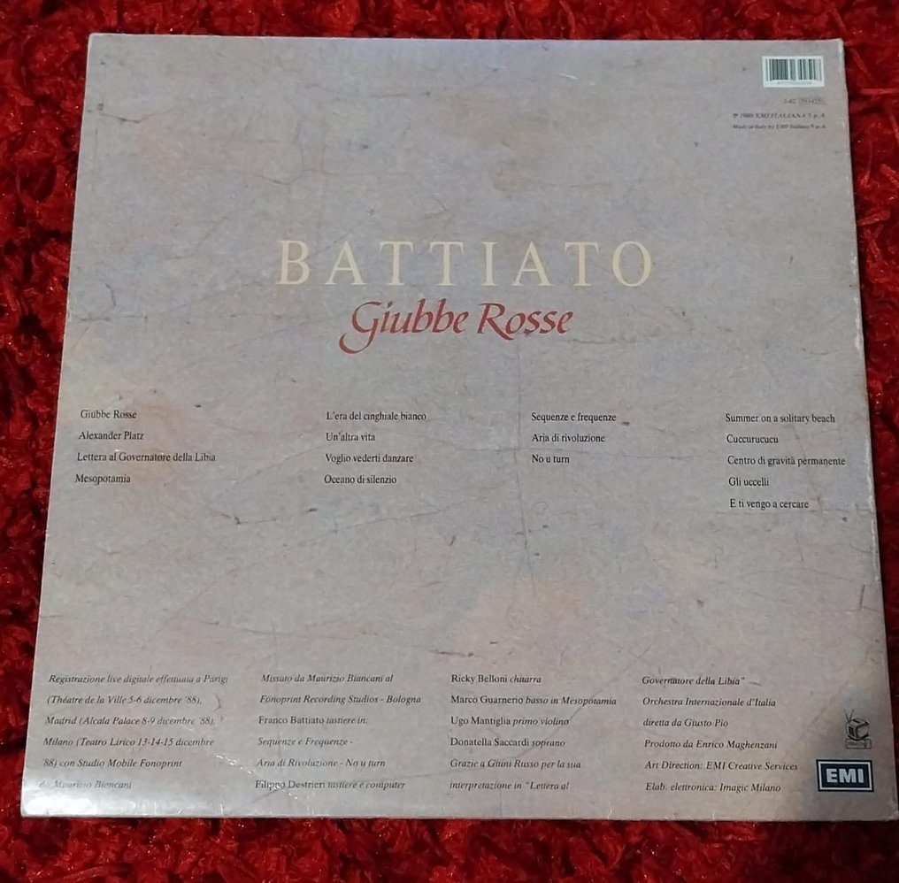 Franco Battiato - Giubbe Rosse: Il 1 Album Dal Vivo Di Battiato