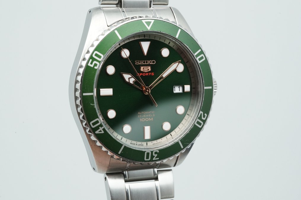 Seiko series 5 automatic green 2025 dial mens watch srpb93