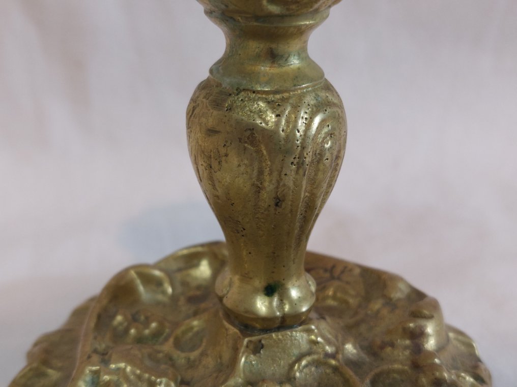 Candlestick - (2) - Gilt bronze - Catawiki