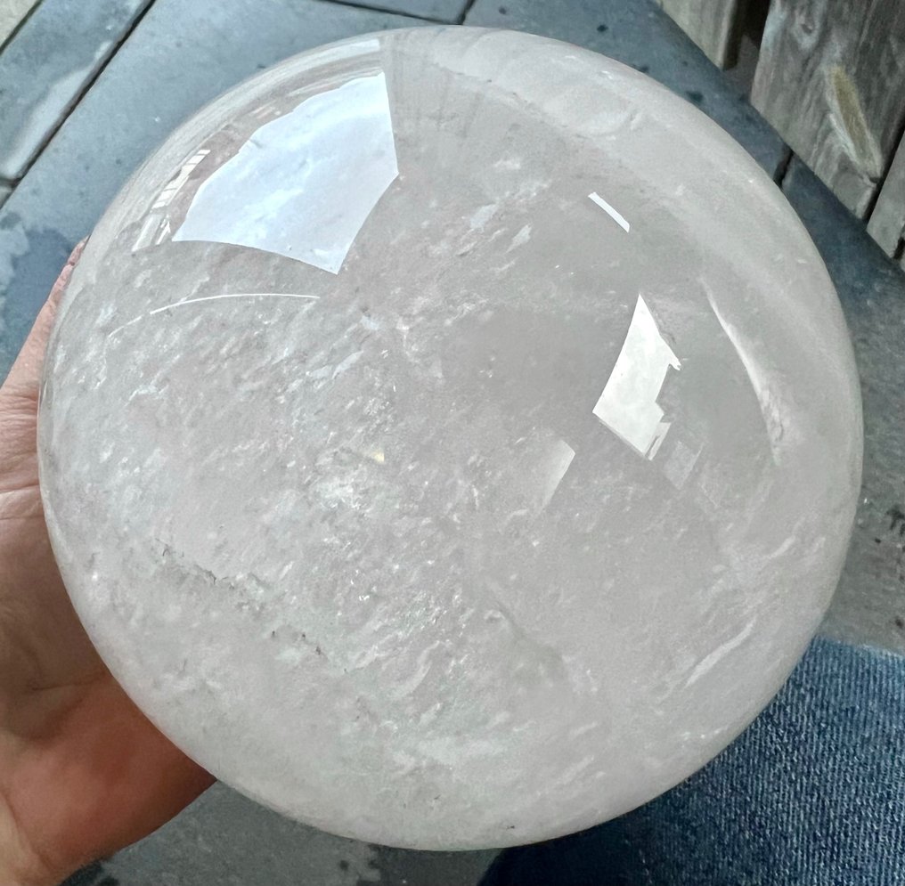 Good Quality Large AAA rock crystal sphere Crystal Height 15.6 cm