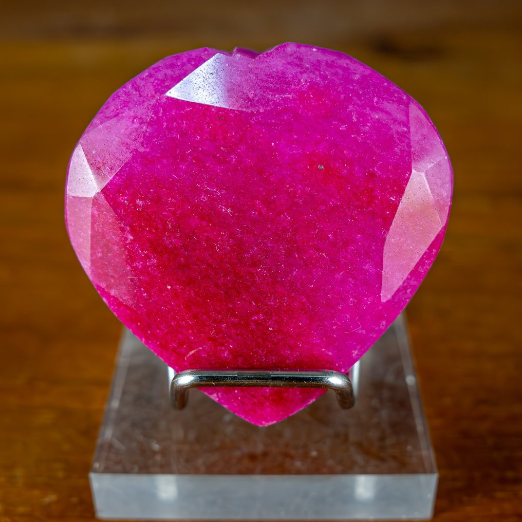 Natural ruby crystal top