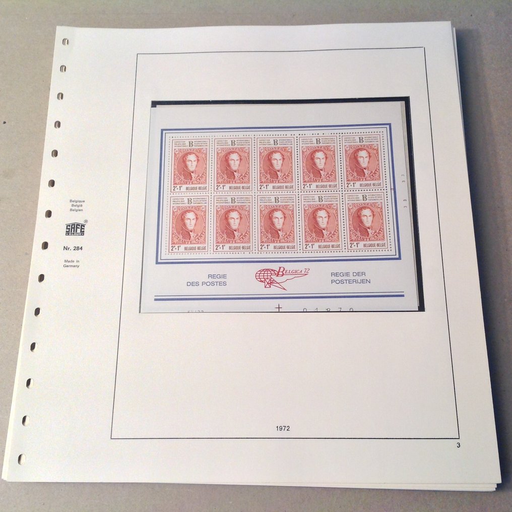 Belgium 1972/1975 Collection of Themabelgica with sheets of 10, 20