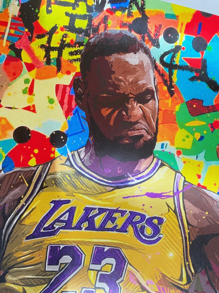 Los Angeles Lakers NBA LeBron James Artwork Drawing Poster
