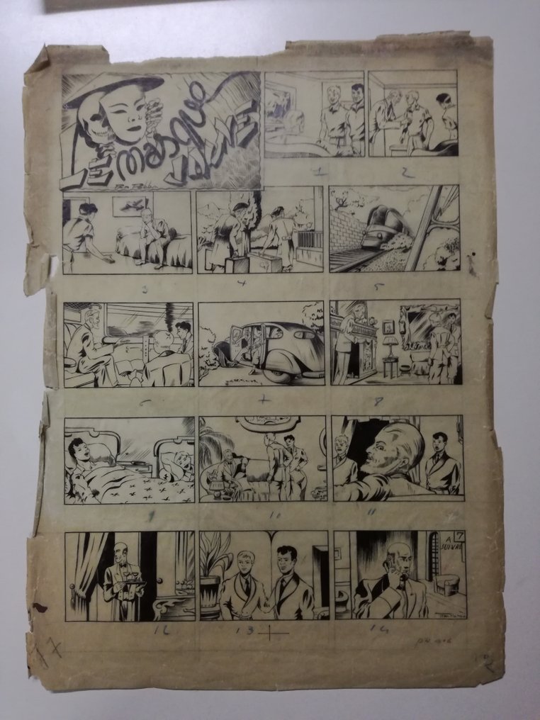 Robba - 21 Original page - Yvon et Toni - Le Masque Jaune - (jaren 40 ...
