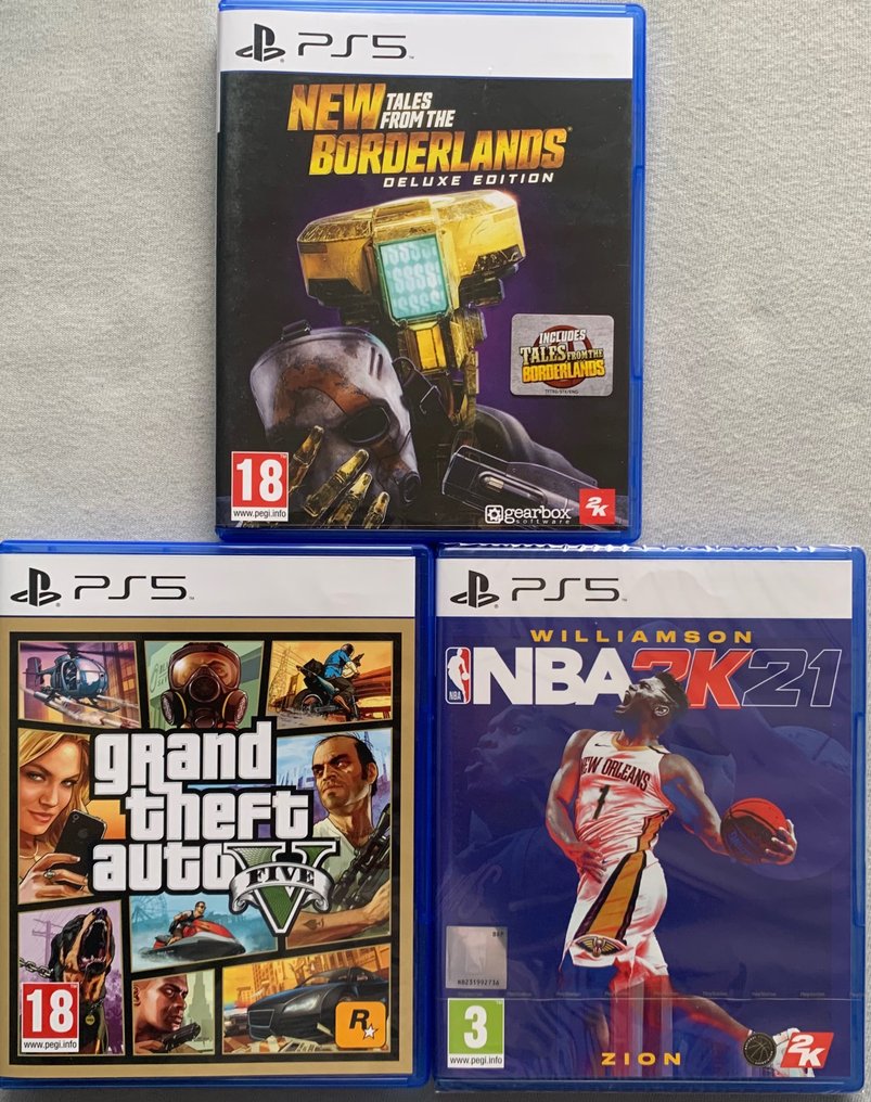 Sony 3 PS5 PlayStation 5 games incl. GTA V New NBA 2K21