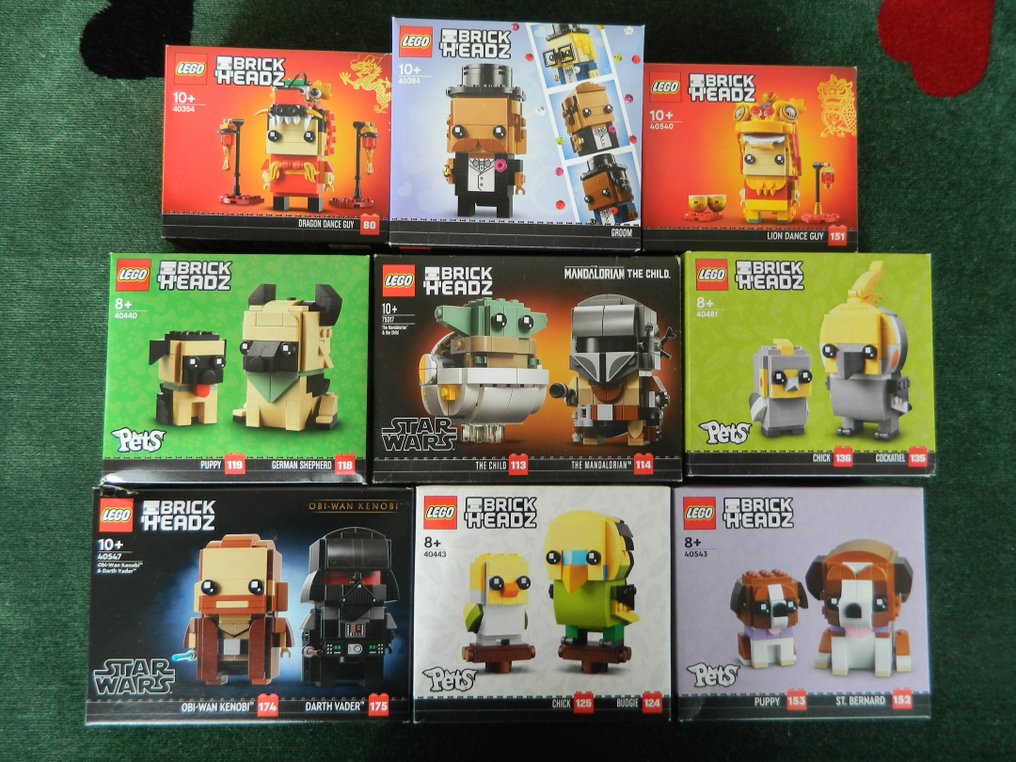 LEGO Lot de 9 sets neufs LEGO BRICK HEADZ Catawiki