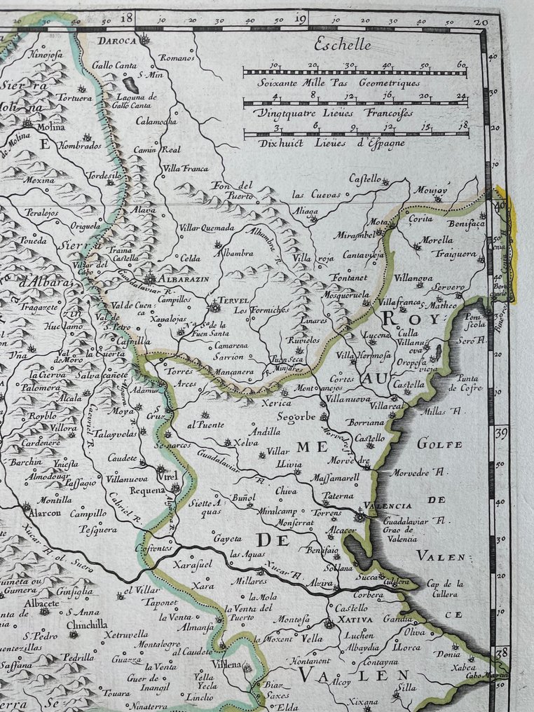 Europa, Kaart Spanje / Castilië; Sanson Les Estats De La Couronne