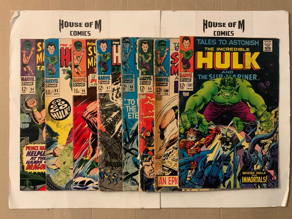 Tales to Astonish (1959 Series) # 94, 95, 96, 97, 98, 99, 100 & 101 Silver  Age Gems! Consecutive Run! - Starring the Incredible Hulk & Namor the  Sub-Mariner! - 8 Comic, Comic collection - First edition - 1967/1968 -  Catawiki