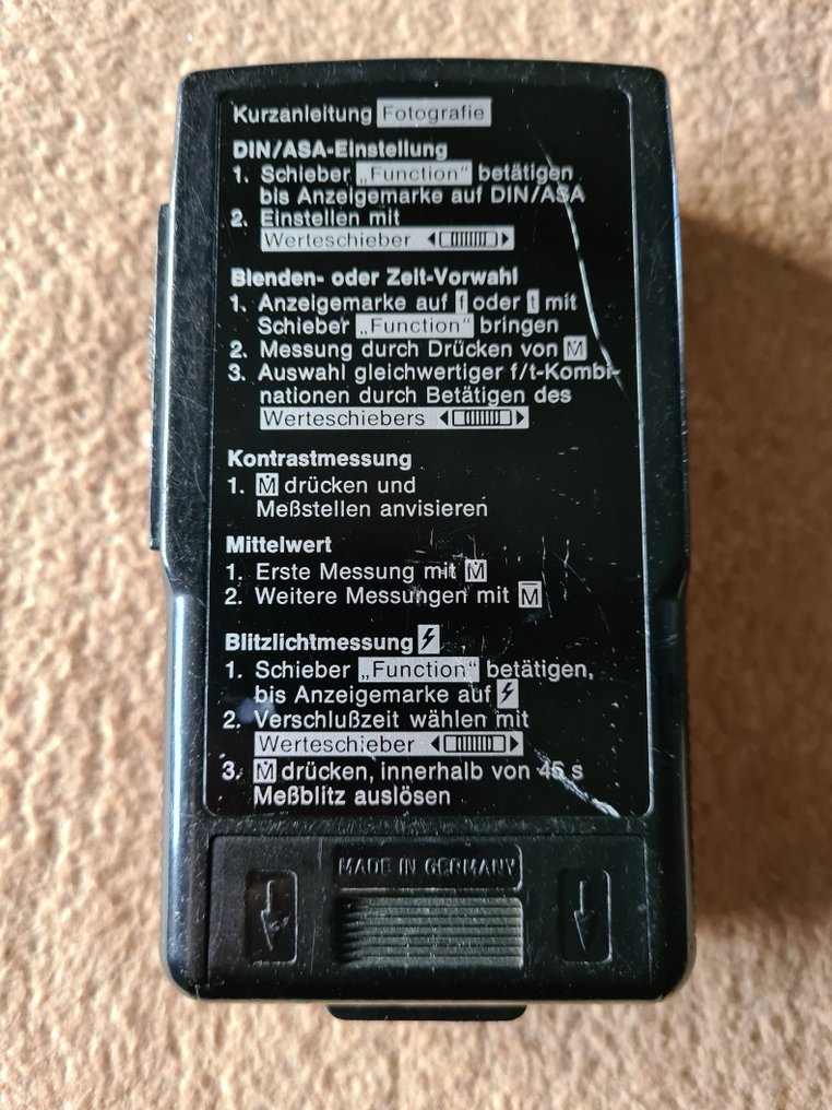 Gossen Mastersix digital, Belichtungsmesser für Objektmessung