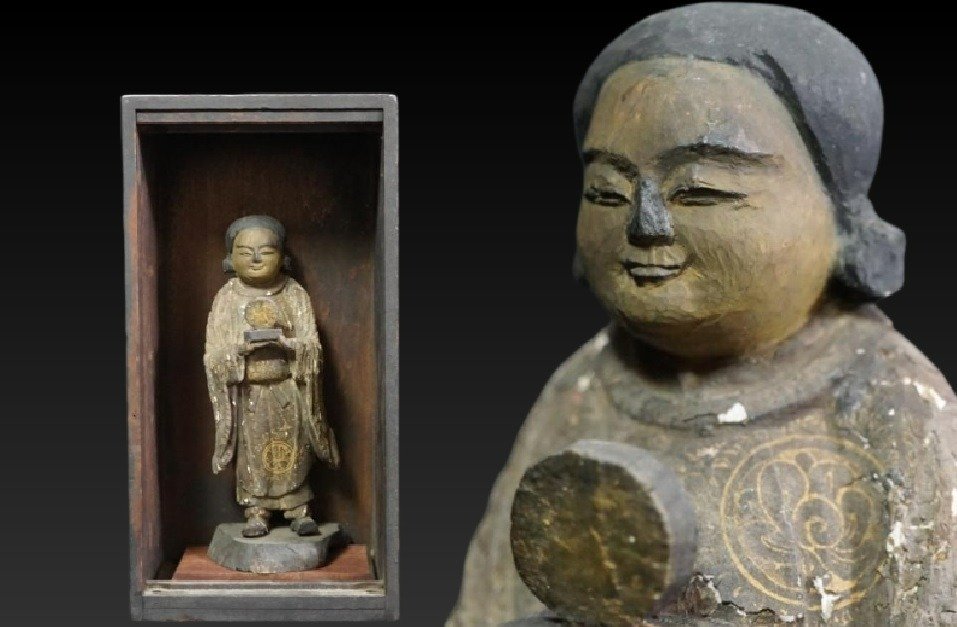 Sculpture of Shōtoku Taishi 聖徳太子, Prince Shōtoku Wood Japan