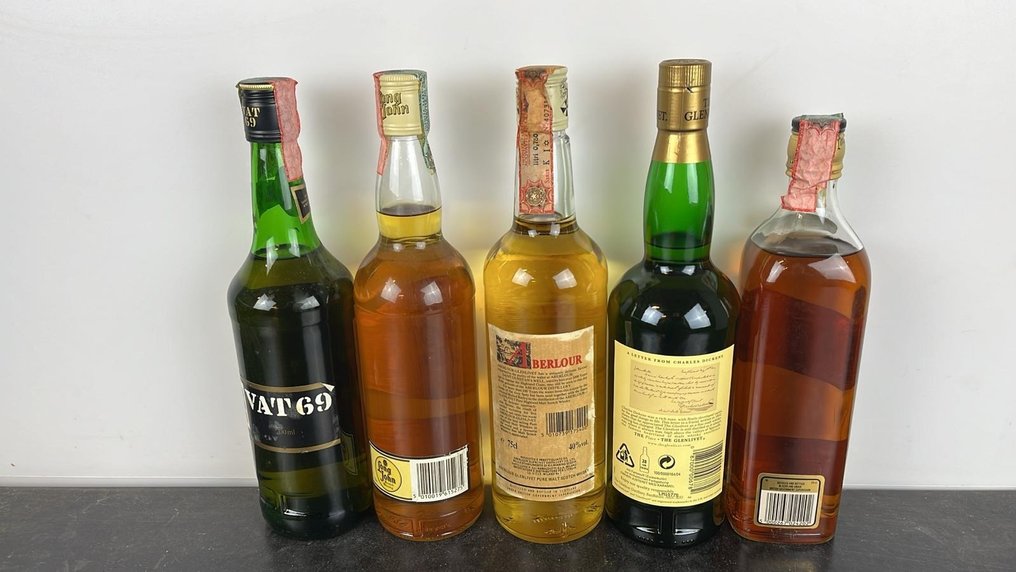 AberlourGlenlivet 5yo + Glenlivet 12yo + Johnnie Walker 12yo + Long