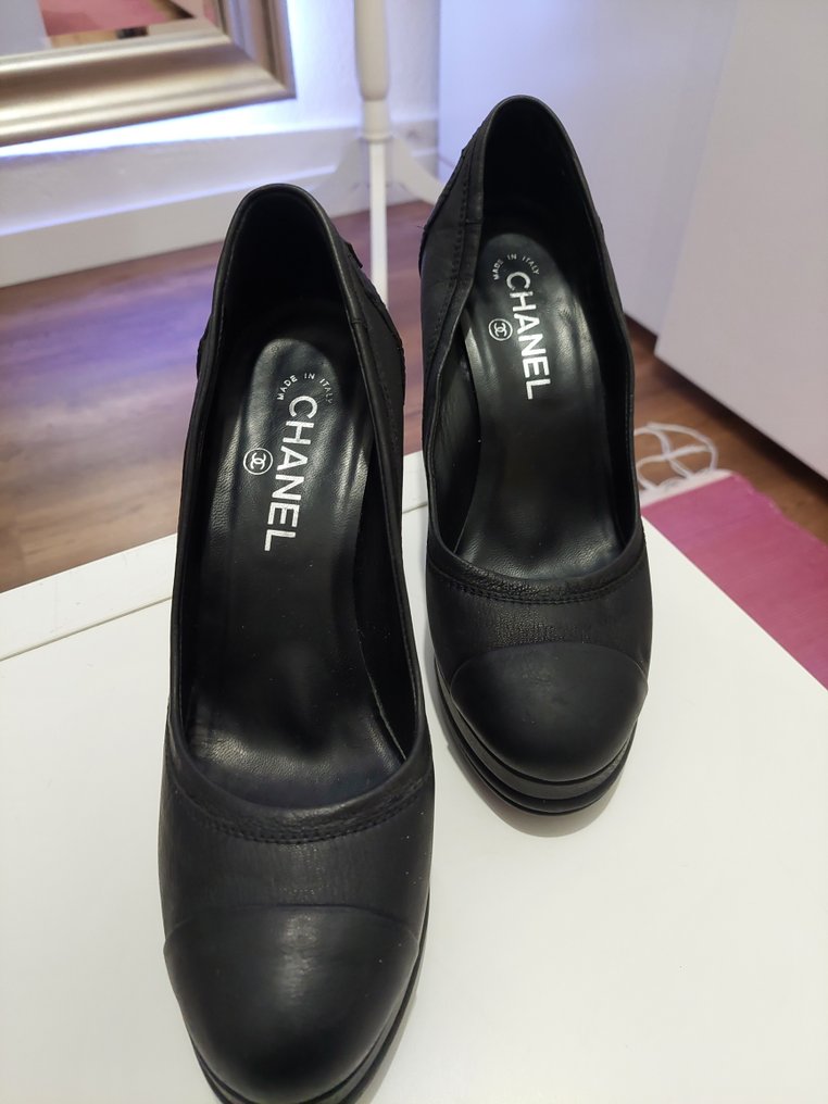 Chanel top schoenen zwart
