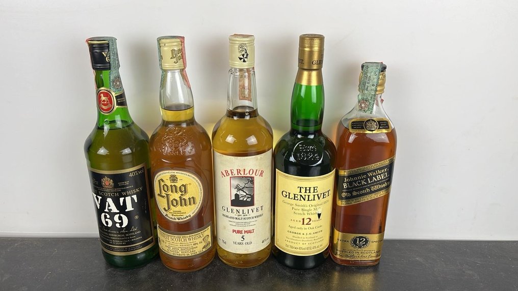 AberlourGlenlivet 5yo + Glenlivet 12yo + Johnnie Walker 12yo + Long