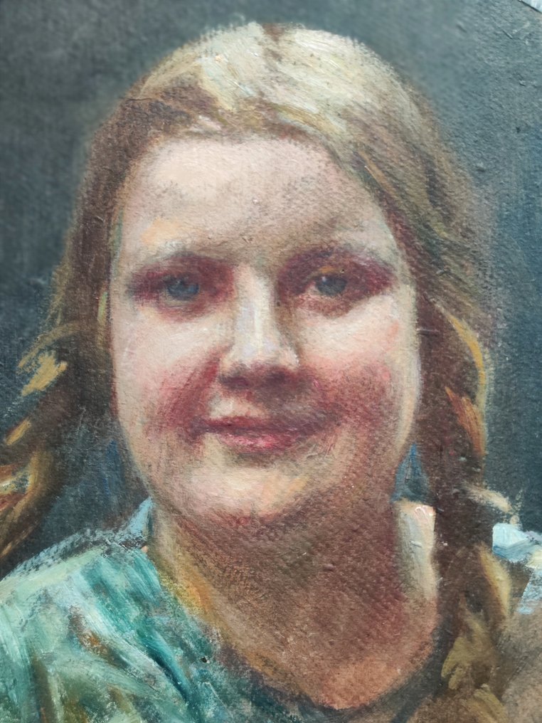 Europäische Schule (XIX-XX) - Portrait einer jungen Dame - Catawiki