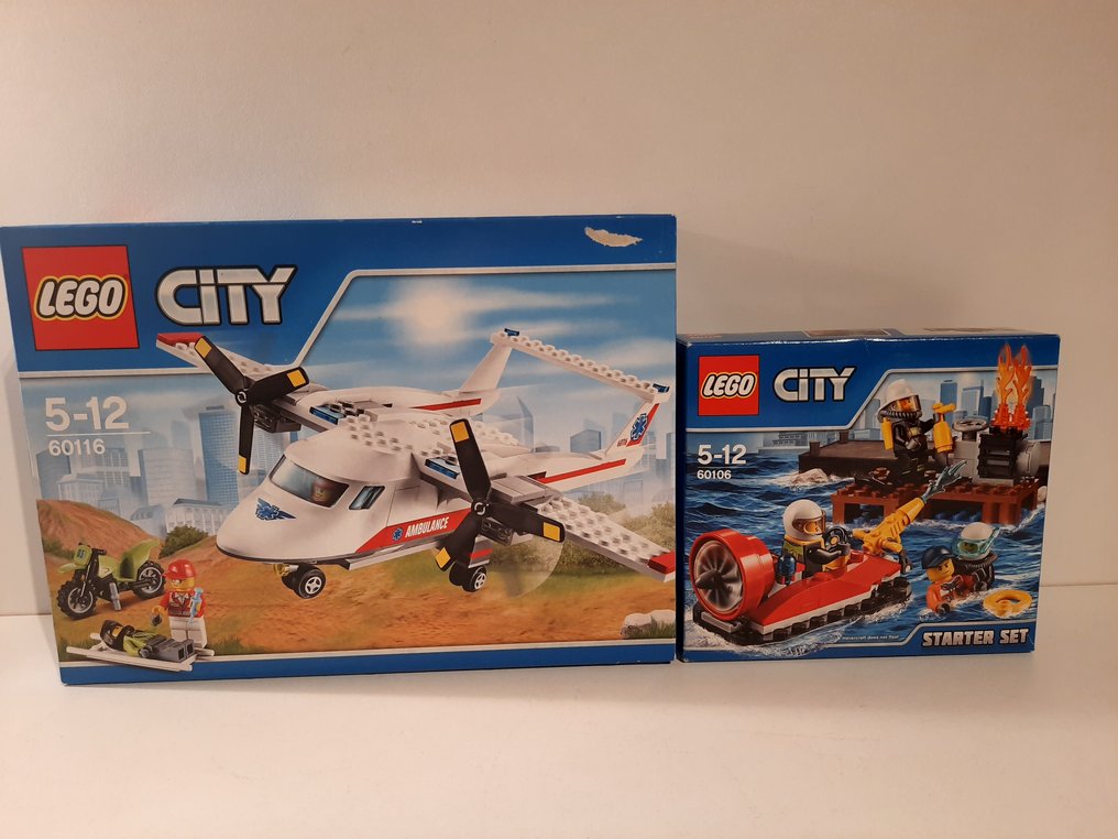 Lego City 60116 60106 Ambulancevliegtuig Brandweer Starter