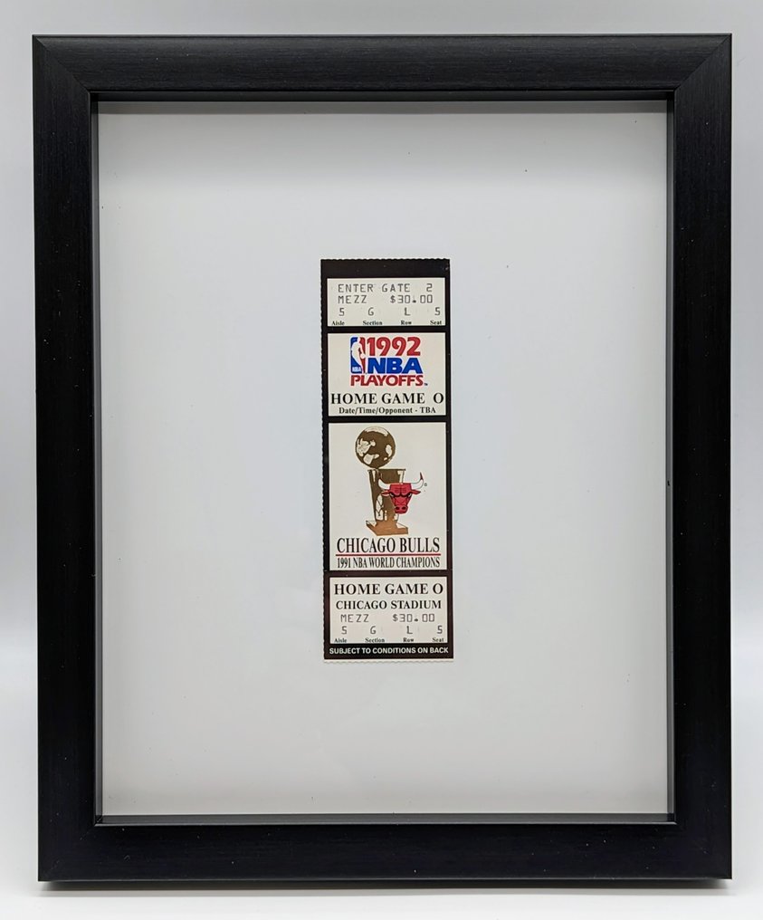 Chicago Bulls NBA Michael Jordan 1992 Ticket 2nd NBA