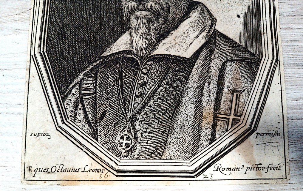 Ottavio Leoni (XVII) Ritratto del pittore Cristoforo Roncalli Catawiki