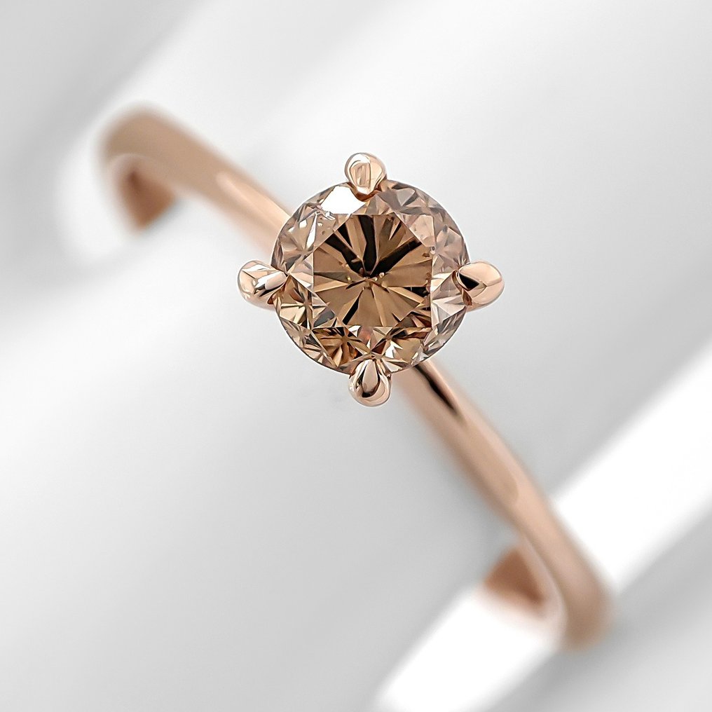 No Reserve Price 0.41 Carat Fancy Diamond Solitaire Ring Diamant