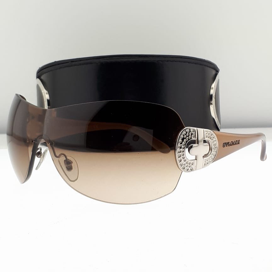 Bvlgari swarovski crystal outlet shield sunglasses